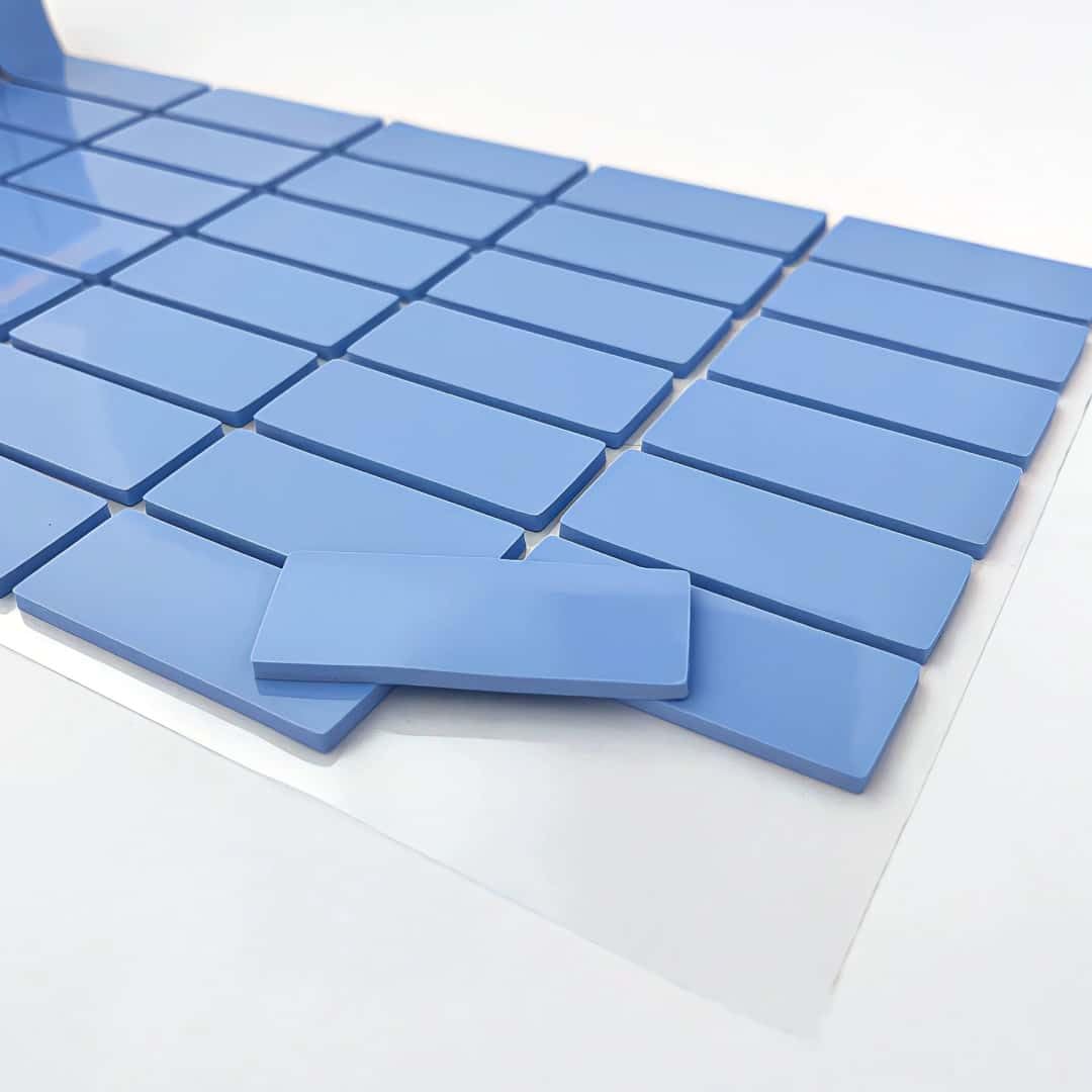 Arkusz silikonowy o wysokiej przewodności cieplnej - 200 mm x 400 mm uszczelka ze smaru termicznego do elektroniki(Blue,8.0mm - 5W)