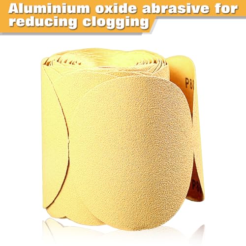 Image of SPEEDWOX 100 Pcs 80 Grit 5 inch Round Sanding Paper Roll Sanding Disc | Adhesive Back PSA Sticky Back, No Hole Stick and Sand, For Wood, Auto Body Repair, Marine, Paint, Metal and Plastics