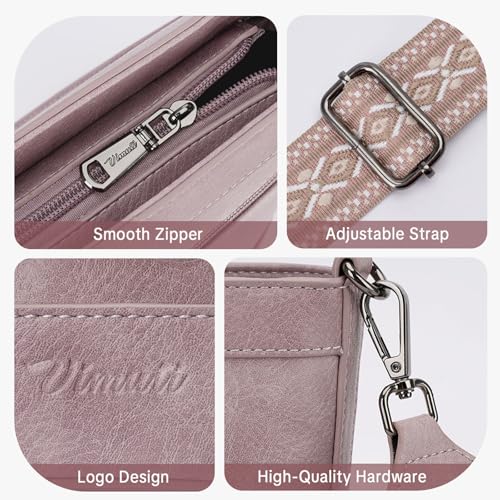 Image of Crossbody Purses for Women, Trendy Embossed Vegan Leather Bucket Bag, Travel Shoulder Handbag with 2 Detachable Straps