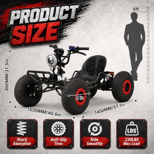 2400W MAX Off-Road Electric Kart
