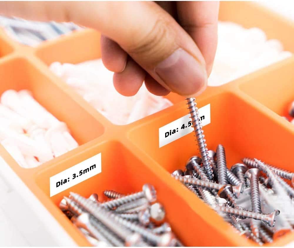 Freshworld for Dymo Label Maker Refills Replace for Dymo D1 Label Tape a45013 45013 S0720530 for d1 Labels, Black on White, 1/2 in x 23Ft, for LabelManager 160 210D 260P 280 360D 420P 450D,20-Pack