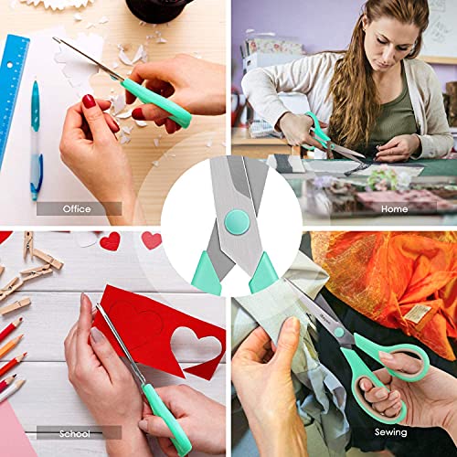 Image of iBayam 24-Pack 8 inch Heavy Duty Scissors in Bulk, Ultra-Sharp, Comfort Grip