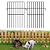 FOKEP 25 Panels Garden Fencing Animal Barrier, 17in (H) X 27ft (L) No Diging Dog Fence Border, 1.25in Spike Spacing Rustproof Metal Decorative Fences Blocker for Outdoor, Yard, Patio