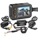 Motorcycle Dash Cam Front and Rear,2 Inch Screen Motorbike Dual Camera DVR, IP67 Waterproof Motorbike Camera with Light Vision G-Sensor,Loop Recording,Dashcam