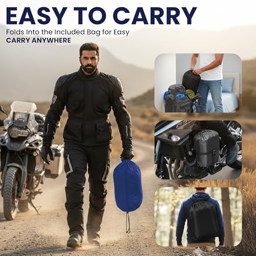 Image of Robustt Bike Cover for Dust with UV Protection, Universal Fit (125cc to 150cc), Water Resistant & All Weather Protection with Two Wheeler Cover | Keeps Bike Cool | Perfect Bike Body Cover