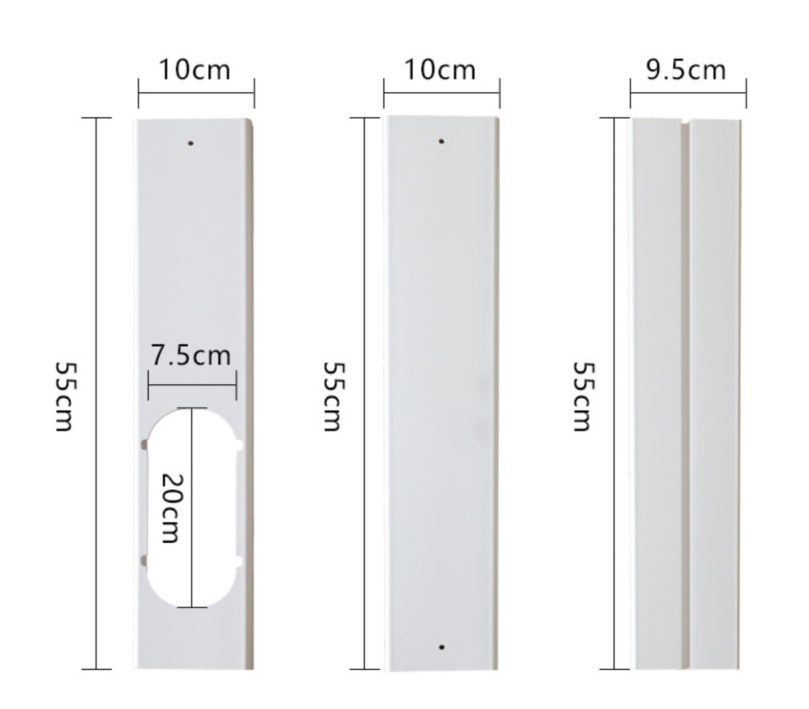 Kit de ventilación de aire acondicionado de puerta corredera, sello de ventana de aire acondicionado portátil, longitud ajustable fácil de instalar y desmontar placa de sellado de ventana, sello
