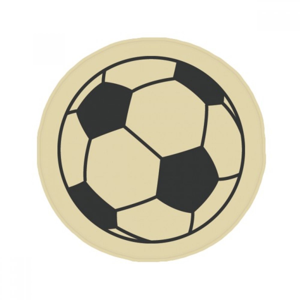 Tapis de foot rond antidérapant multicolore 80cm pour sol de salon