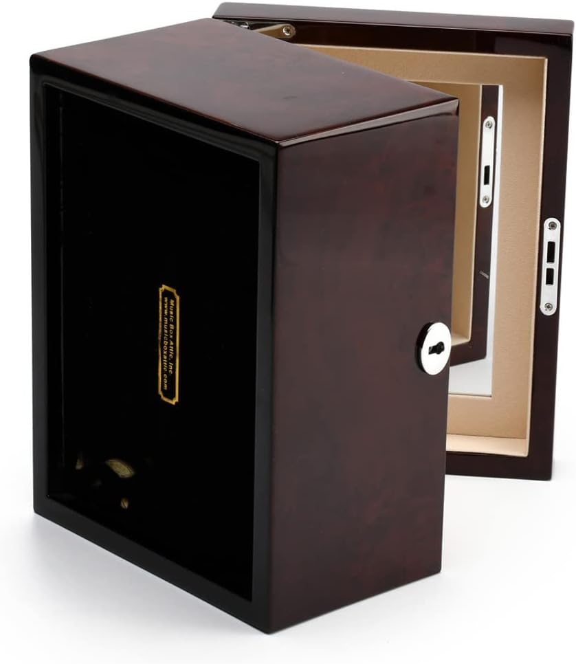 MusicBoxAttic Modern Hi Gloss Coffee Tone 30 Note Music Jewelry Box - Yesterday image 5