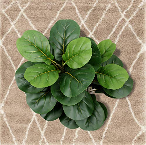 Nicenature 28" Artificial Fiddle Leaf Fig Tree/Fake Ficus Lyrata Faux Plant In Pot For Office Decoration Home Décor #TOP7