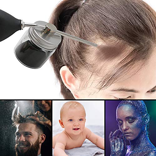 Noverlife Pudersprühflaschen, tragbare Friseur-Werkzeuge, Haaraufbau-Faser-Sprühflasche, Düsenpumpe, Haarausfall-Sprüher, Zerstäuber, Trockenglitzer/Glimmer-Sprühpumpe.