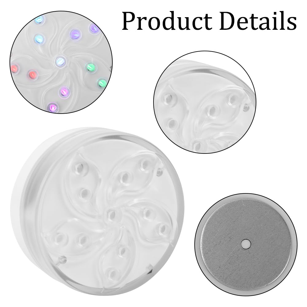 MiOYOOW Set di 2 Luci a LED per Barca, Illuminazione Interna Marina, Impermeabile, 16 Colori e 4 Modalità, Luce Cortesia con Base Magnetica per Pesca a Vela Kayak (non inclusa la batteria)