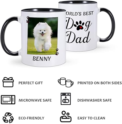 Miniatura 9 de Taza personalizada para perro, taza personalizada de 11 oz para la mejor mamá del perro, taza personalizada para mamá de perro, taza personalizada