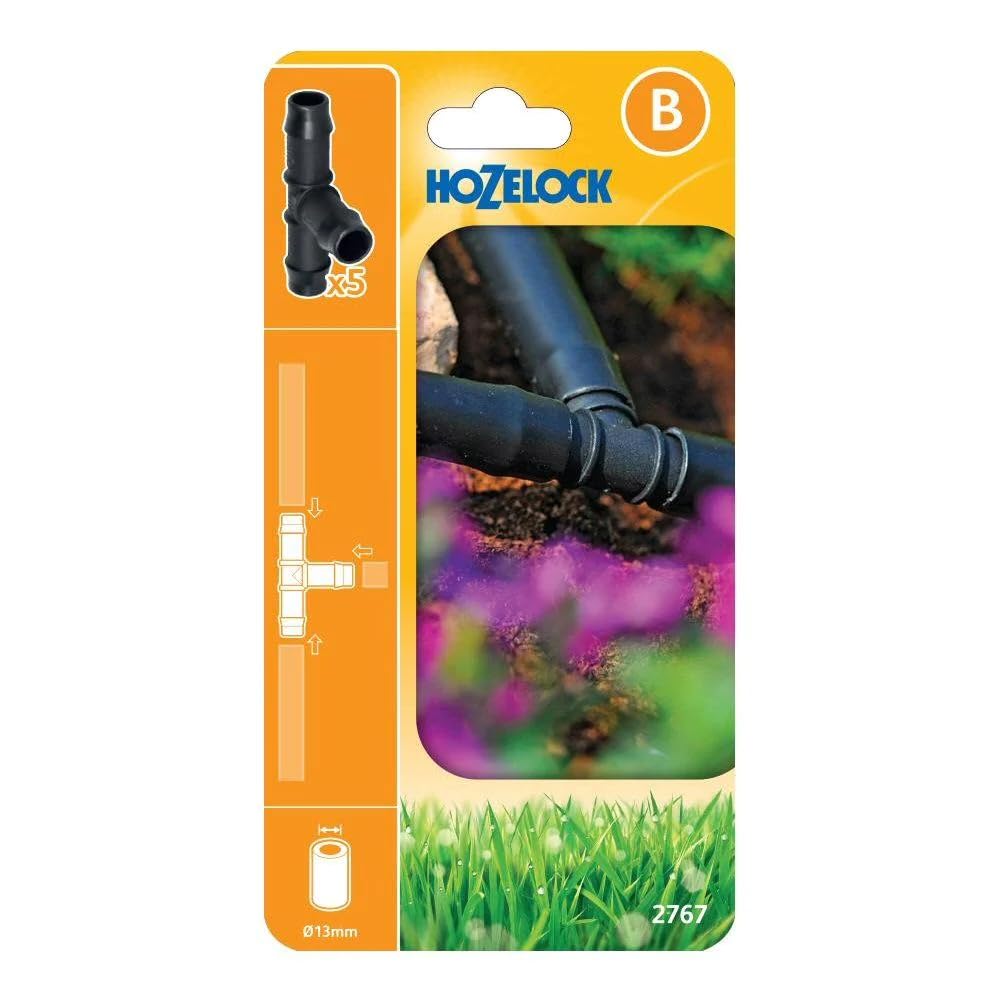 Hozelock 2767 T Piece 13mm Pack of 5