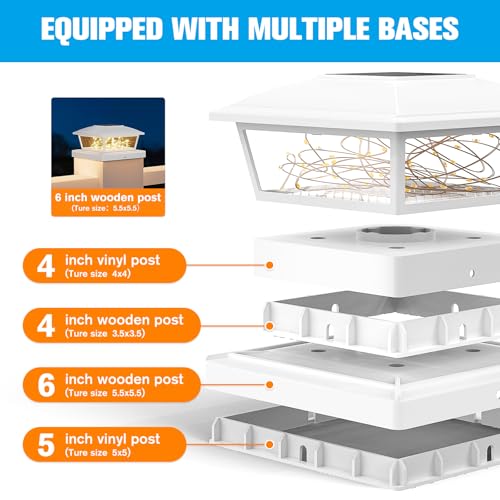 25% Off VOLISUN Solar Post Cap Lights Outdoor 4Pack