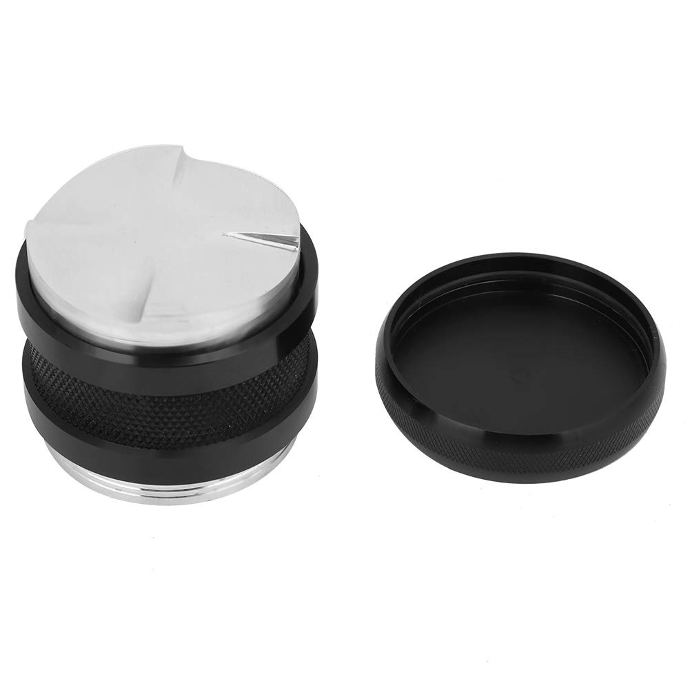 Pressacaffè in alluminio da 58 mm, a doppia testa, regolabile, strumento intelligente per spremere chicchi di caffè con distributore di polvere, accessorio professionale per barista per casa, ufficio