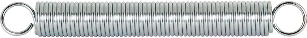 Prime-Line SP 9636 Extension Spring, Spring Steel Construction, Nickel-Plated Finish, 0.120 GA x 1 in. x 8-1/2 in., Closed Single Loop (Single Pack)