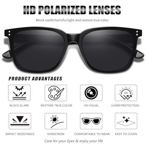 YDAOWKN Womens Polarized Sunglasses for Women Trendy Designer Mirrored UV400 Protection Sun Glasses2