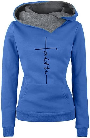 Womens Cowl Neck Hoodie Plain 