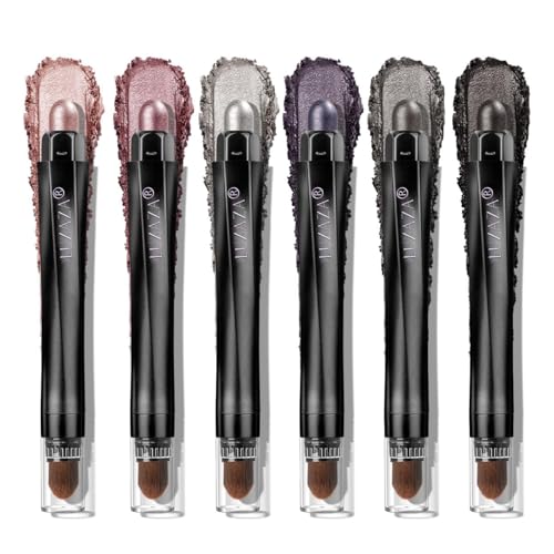 LUXAZA PRO Plum Eyeshadow Stick Makeup Set 6PCS, Neutral Shimmer And Matte Cream Eye Shadow Palette, Metallic Bronze Smoky Eyeliner Brightener Crayon Pencil Kit, Ideal Gift for Women -Astral Dawn
