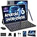 Tablet 10 Inch,Android 16 AI Tablets,24GB +256GB/2TB,FHD Gaming Tablet With Pen and Keyboard Kits,5G WiFi,Octa-Core,8MP AI Camera,Widevine L1+Stereo Speaker,GPS,Fast Charge