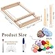 FYSL Webrahmen Kinder von 4–12, Holz Webstuhl Set 19x29 cm, Kreatives DIY Weben inkl. Webschiffchen & Farbverlauf Wolle, Genug Garn zum Stricken, Ideal für Schule & Anfänger