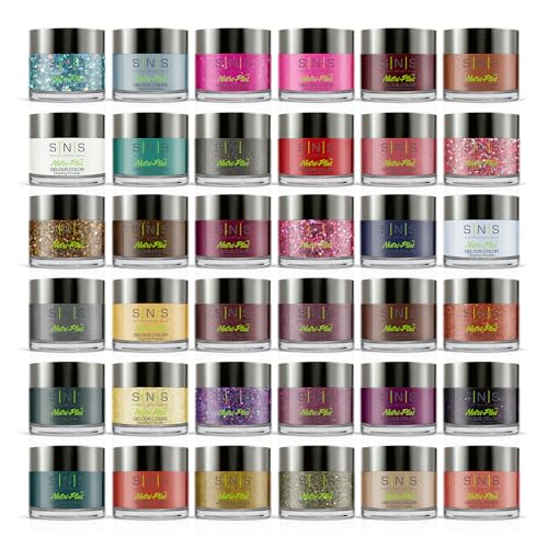 SNS Nails Dip Powder Kit, Gelous Color Dipping Powder Set - Napa Valley Master Set 36-Piece Set - Long-Lasting Acrylic Nail Color & Polish Lasts 14 Days - Low-Odor & No UV Lamp - 1oz
