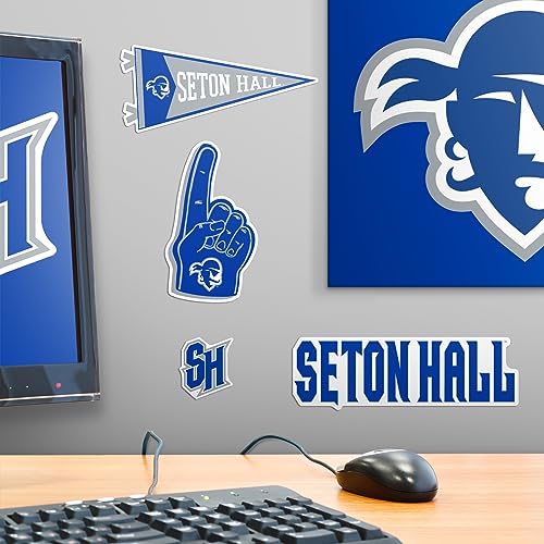 Image of Seton Hall University 9ct Vinyl Large Deluxe Stickers Variety Pack - Laptop, Water Bottle, Scrapbooking, Tablet, Skateboard, Indoor /Outdoor - Set of 9