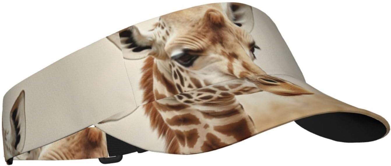 Animal Giraffe Print1 Print Sports Sun Visor Hats Adjustable Running Golf Tennis Sun Cap for Women Men Black