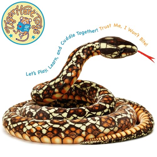 TigerHart Bernard The Brown Python - 9 5 Foot Long Stuffed Animal Plush Snake by TigerHart - Image 5