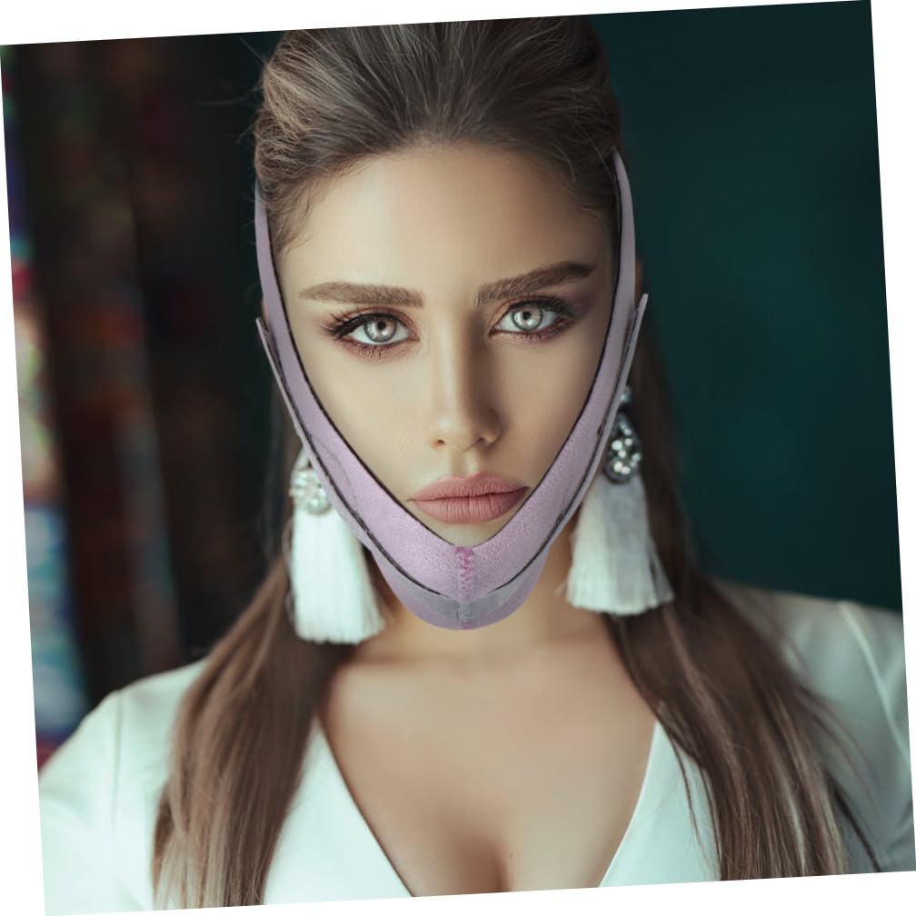 Healeved 3 Pièces Ceinture Fine Pour Le Visage -double Menton Bande De Lifting Bandages Élastiques Dispositif Réducteur Double Menton Sangle De Raffermissement Menton Joue Mince