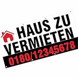 kaufdeinschild Banner Haus zu Vermieten PVC 510g/qm 2x1m LKW Plane 8 Ösen