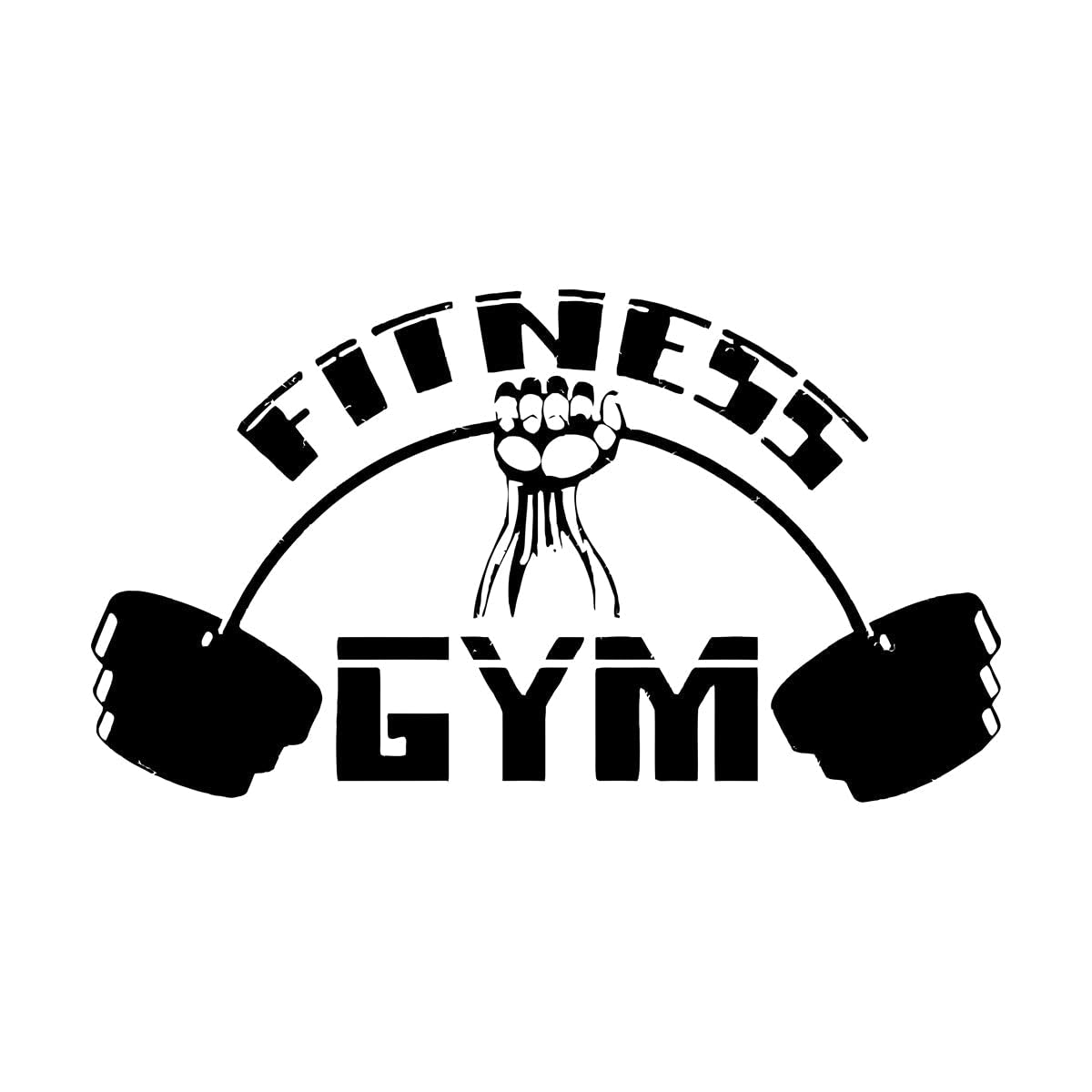 Lzhouting Wall Stickers 4150 Fitness Wall Sticker Vinyl Motivation Sports Bodybuilding Wall Decal Removable Wall Art Mural Extra Large - 67X115cm