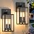 Dusk to Dawn Outdoor Lighting Fixtures Wall Mount, Outside Exterior Front Porch Lights for House, Sensor Wall Sconce Lantern Lamp, Waterproof Black Coach Lights for Garage Patio (2 Pack)