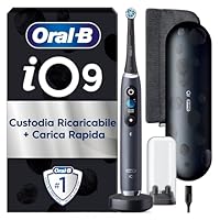 Oral-B Spazzolino Elettrico Ricaricabile iO 9 Nero Edizione Limitata, 1 Testina Di Ricambio per...