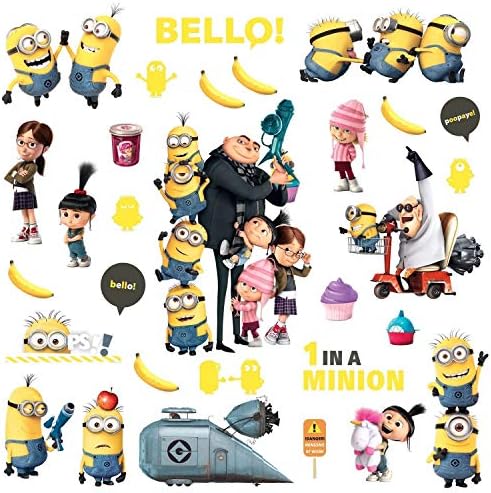 Minions Despicable Me 2 Peel and Stick Wall Decals by RoomMates, RMK2080SCS