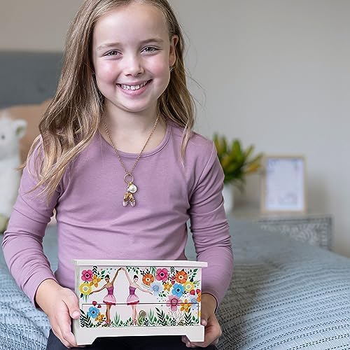 ABI   OLIE Ballerina Jewelry Box for Girls, Musical Jewelry Box, Kids Music Boxes - Perfect Dance Recital & Birthday Gifts for Girls 4-6 and 6-12