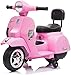 Tecnobike Shop Moto Scooter Elettrico per Bambini Piaggio Vespa Mini PX 6V - Luci Suoni (Rosa)