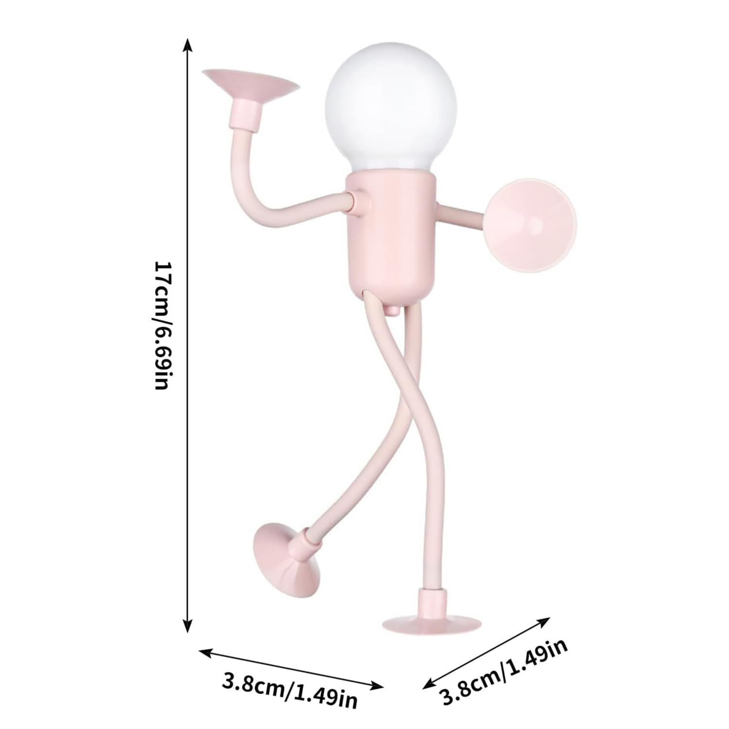 Nachtlicht für Sportler mit variabler Form, Nachtlicht in DIY-Form, Nachtlicht für Kinder, lustiges Nachtlicht für Küche, Flur, Badezimmer, Schlafzimmer mit Saugnapf (4 Stück)