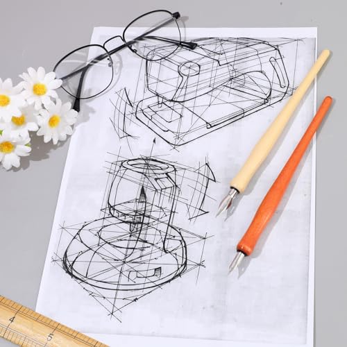 Piriuuo 14 Pack Dip Pen Set Nib Pen Holder Comic Pen Nib Set G Pen Ink Nib Calligraphy Pen Nibs Wooden Drawing Pen Holder with Stainless Steel Pen Nibs Dip Pens for Writing Painting - Image 4