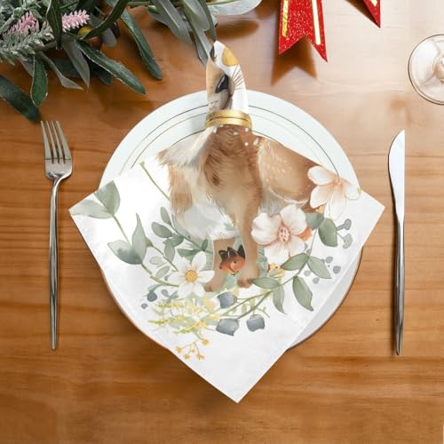 Servilletas de Tela Deer and Flower 6 unidades 20 x 20 pulg miniatura 4