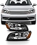 AKKON - For [Halogen Type] 2012 2013 2014 2015 VW Passat Headlights Lamp Left+Right Pair Set