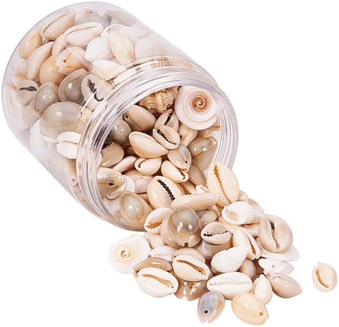 150-200Pcs Mixed Sea Shells Ocean Beach Spiral Seashells Craft Charms for Home Decorations, Beach Theme Party, Candle Making, Wedding Decor, DIY Crafts, Fish Tank and Vase Filler