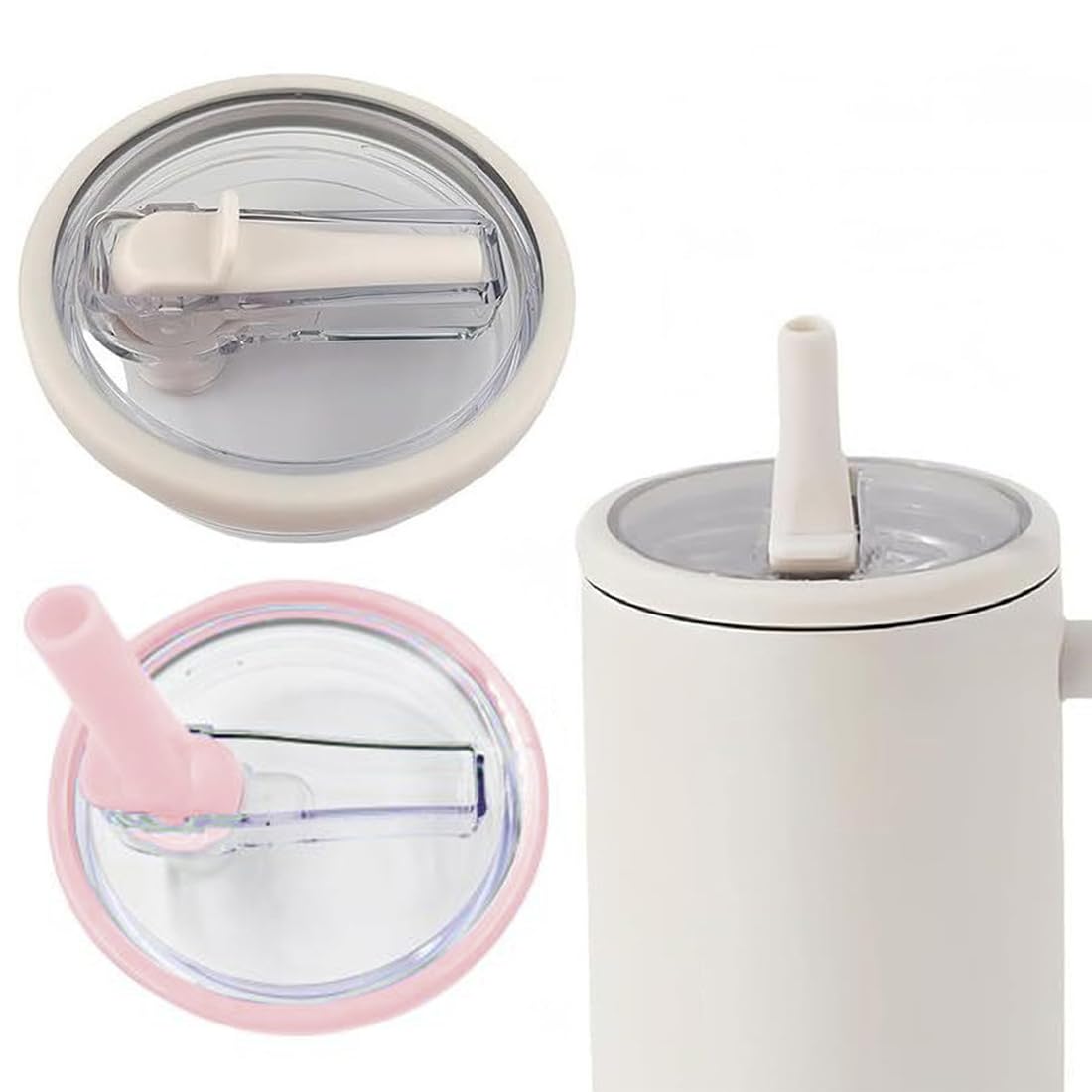 2 Pezzi Coperchi di Ricambio per Stanley Cup Accessori, Coperchio Flip a Cannuccia Anti-perdite per Stanley 40 oz, Coperchi Anti-perdita di Ricambio