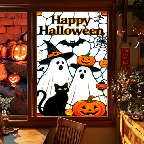 Vinilo decorativo para ventana Halloween 31x47 pulgadas miniatura 1