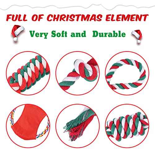 Atoke Christmas Dog Rope Toys,10 Pack Durable Pets Training Chew Ropes,Dog Christmas Stocking Gifts Puppy Interactive… - Image 4
