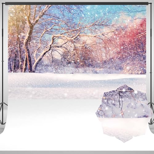 Toile-de-fond-pour-photo-de-paysage-de-foret-dhiver-Paysage-de-neige-Arbres-enneiges-Fond-de-photographie-pour-studio-de-stand-21-x-15-m Toile de fond pour photo de paysage de forêt d'hiver - Paysage de neige - Arbres enneigés - Fond de photographie pour studio de stand (2,1 x 1,5 m) – Image 3