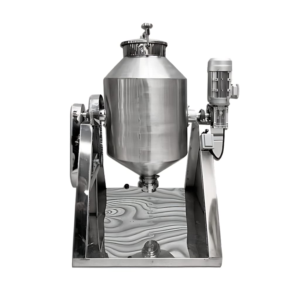 Stainless Steel Waist Drum Shape Mixing Machine Blending Equipment Flour Food Powder Premix Blender Double Cone Mixer