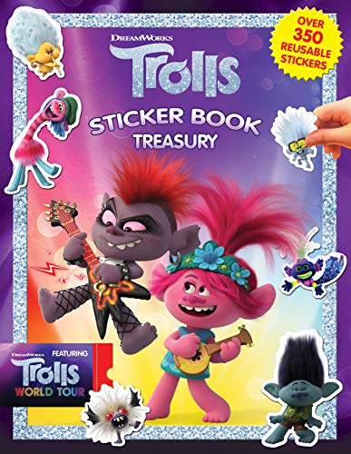 Phidal - DreamWorks Trolls feat. Trolls World Tour Sticker Book Treasury Activity Book for Kids Children Toddlers Ages 3 and Up, Holiday Christmas Birthday Gift