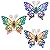 dreamskip 3 Pack Metal Butterfly Wall Decor, Colorful Metal Butterfly Outdoor Wall Art, Hand-Made Outdoor Wall Decor For Garden, Patio, Fence, Yard