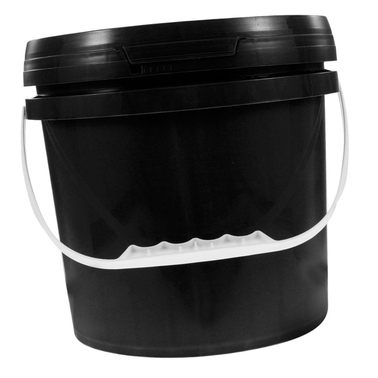VILLCASE Cubo De Aceite De Grado Alimenticio con Tapa para Pintura Mezcla Y Pintura con Tapa Rectangular para Exteriores De Plástico Y Color Negro